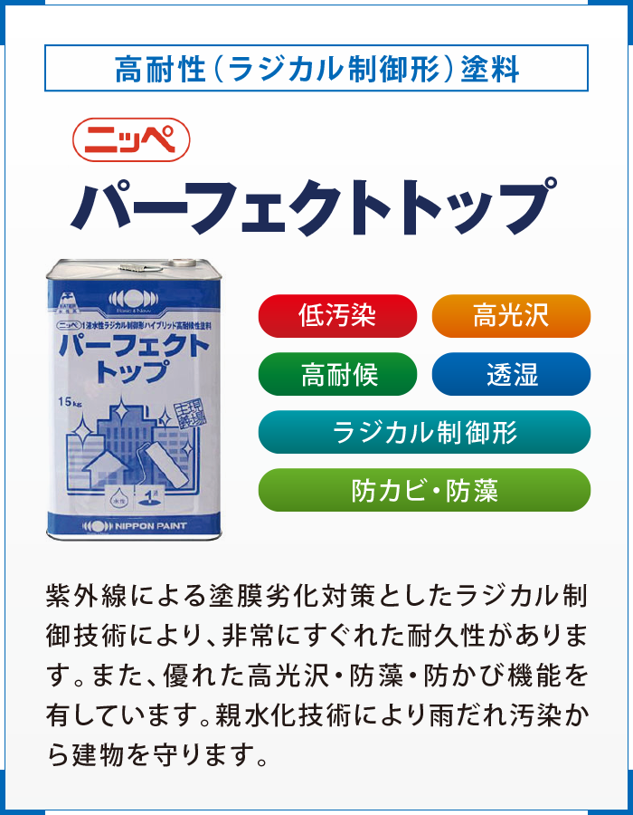 高耐性(ラジカル制御形)塗料 高耐性(ラジカル制御形)塗料